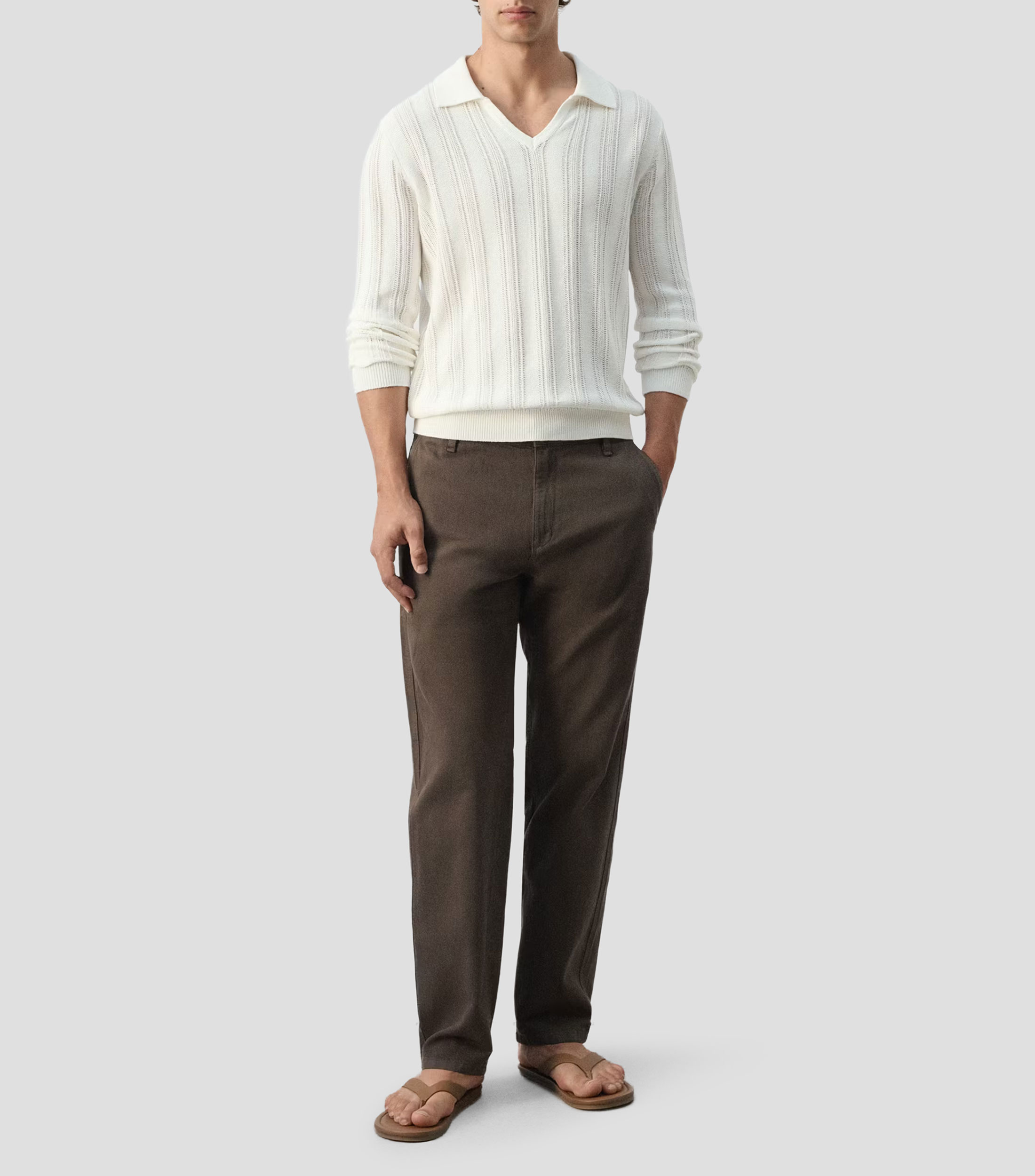 Suéter cuello polo Hombre